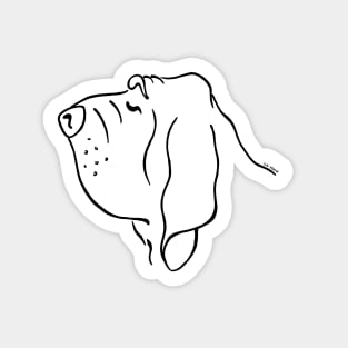 Outline Silhouette Bloodhound Sticker